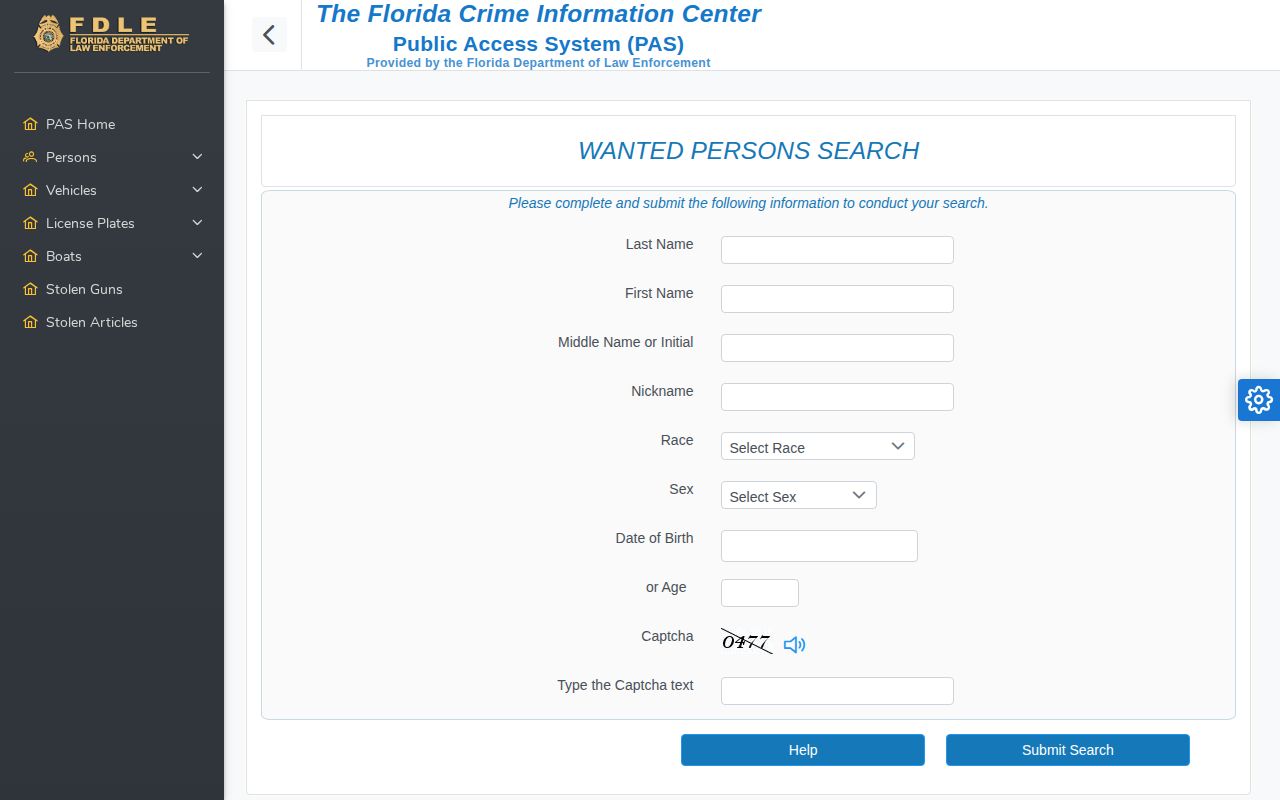 FDLE Brevard County arrest warrant search